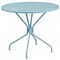 Emma and Oliver Commercial 35.25" Round Metal Garden Patio Table Set w/ 4 Round Back Chairs